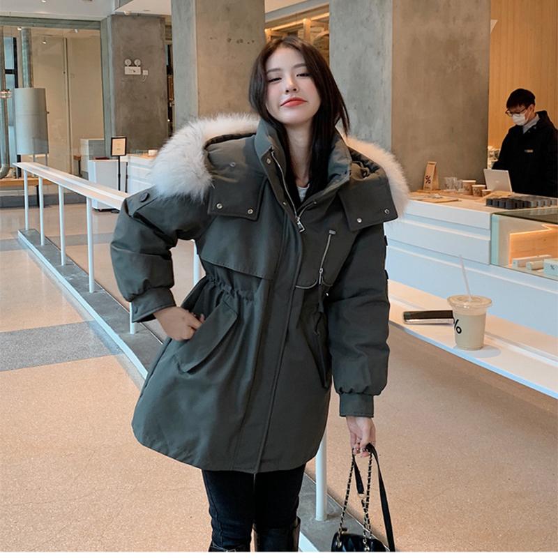 Autumn and Winter Plus Velvet Jacket Women's Loose Cotton Jacket Short Hooded Style Overcomes Casual Cotton Jacket