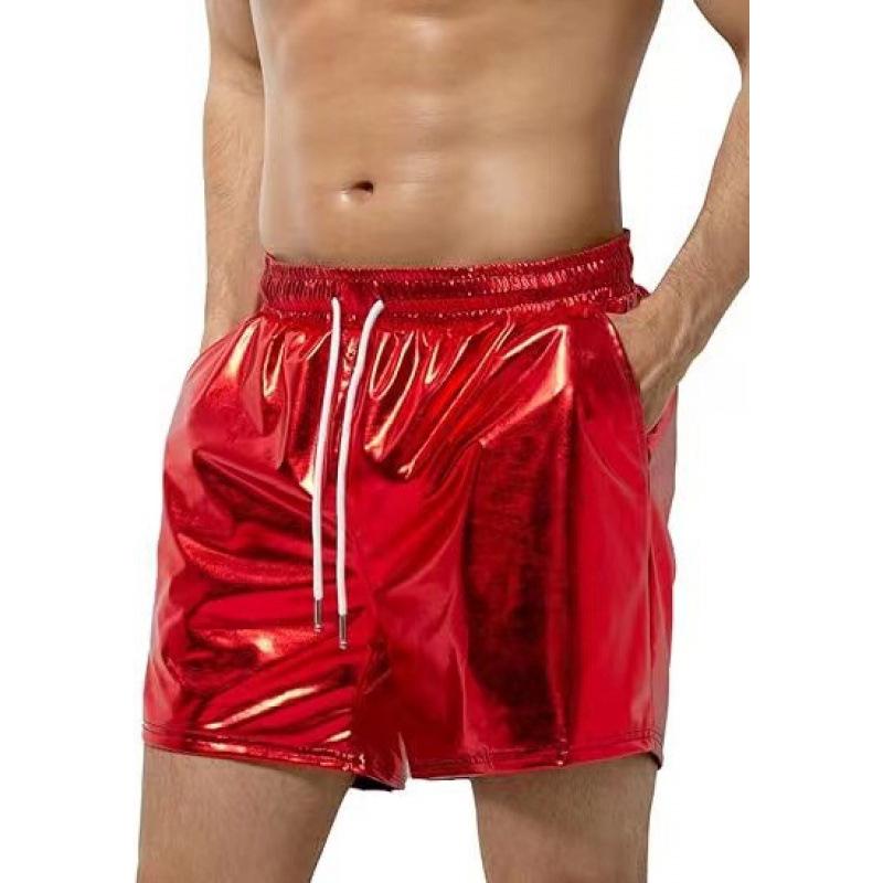 Men's Cross-border Patent Leather Beach Shorts: Casual Three-Color Design