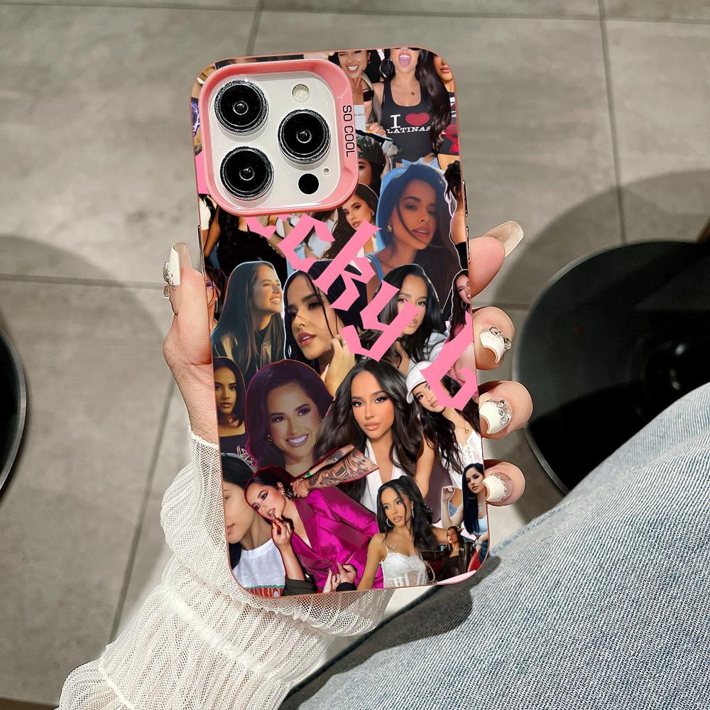 Fashion Becky G Pink Translucent Mobile Phone Case for iPhone 17 16 15 14 13 12 11 X XR XS Air Pro Max Plus Colorful Cover