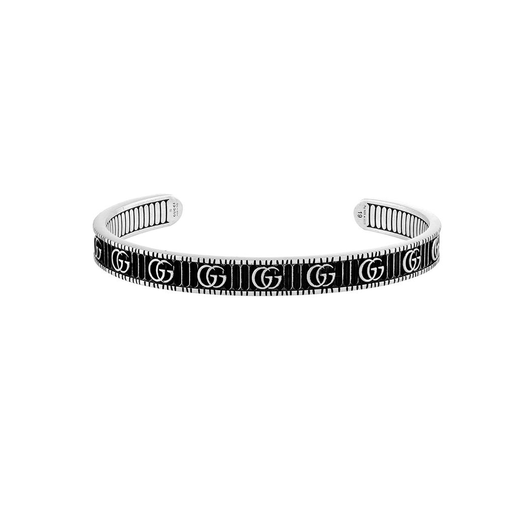 GUCCI Double G 925 Sterling Silver Bangles Unisex Silver 551903-J8400-0811