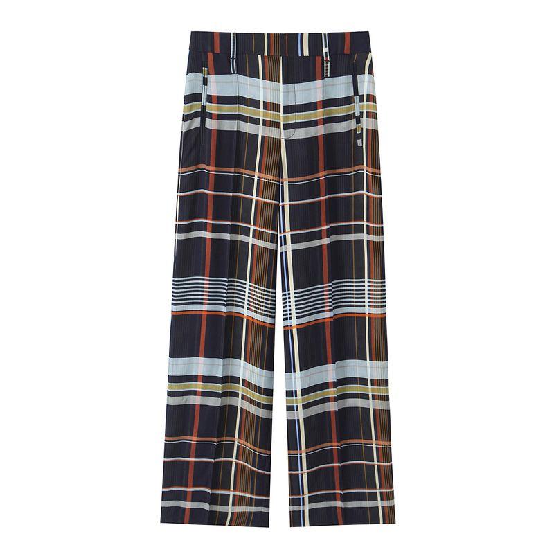 Za Autumn New Arrivals Women's Clothing Zr European and American Style Fashion Versatile Plaid Pocket Shirt Casual Pants 8380033