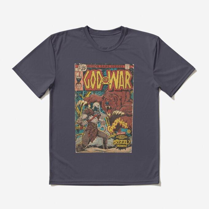 God of War Ragnarök Bear Fight Art TShirt for Men and Women Summer Pure Cotton Clothing Fashion Casual Short Sleeved Tshirt
