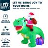 Joyfy 6 FT Christmas Inflatables Santa Dinosaur Outdoor Decorations Christmas Blow Ups Yard with Built-in LEDs for Holiday Party