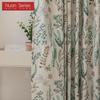1PC Nuan Series Natural Hand-painted Printed Curtains Nordic Ins Style Blackout Curtains for Bedroom Living Room Balcony Window for Home Decor