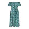 Womens/Ladies Ditsy Floral Off Shoulder Midi Dress