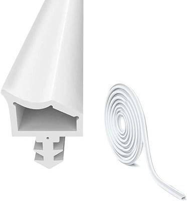 Joint De Porte PVC Blanc - Coupe-froid Ép.12 Mm (rainure 4×7×12 Mm) Anti-bruit Et Anti-poussière