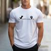 Mens Tshirt Summer High Grade 100 Cotton Crew Neck Short Sleeve Top Male Home Outdoor Comfort Cool Tees Funny Dinosaur Print