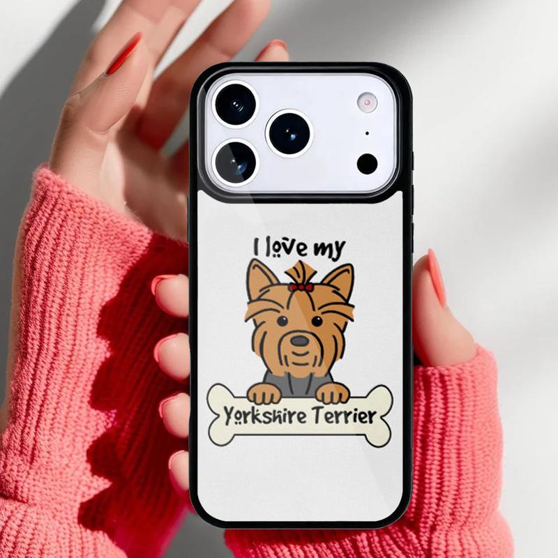 Yorkshire Terrier Yorkie Dog Pet Animal Phone Case for iPhone 17 Air 16e 15 14 13 Pro Max Back Cover for 12 11 Pro Coque