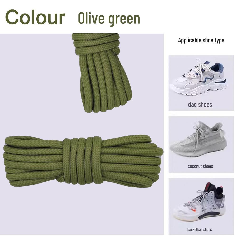 Unisex Martin Boots Shoelaces: Round, Thick Style In Grey, Black, or White for Casual and Dad Shoes.