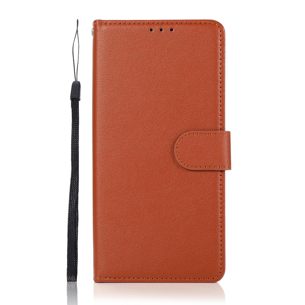 For Realme C65 4G Case Wallet Stand View PU Leather Phone Cover with Wrist Strap