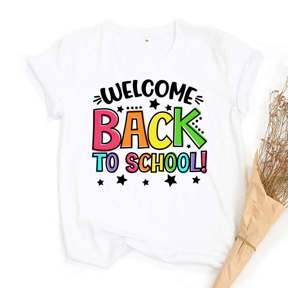 Welcome Back To School Shirts for Teacher Women Teachers Students First Day of School Tees Teachers Life T-Shirt Clothes