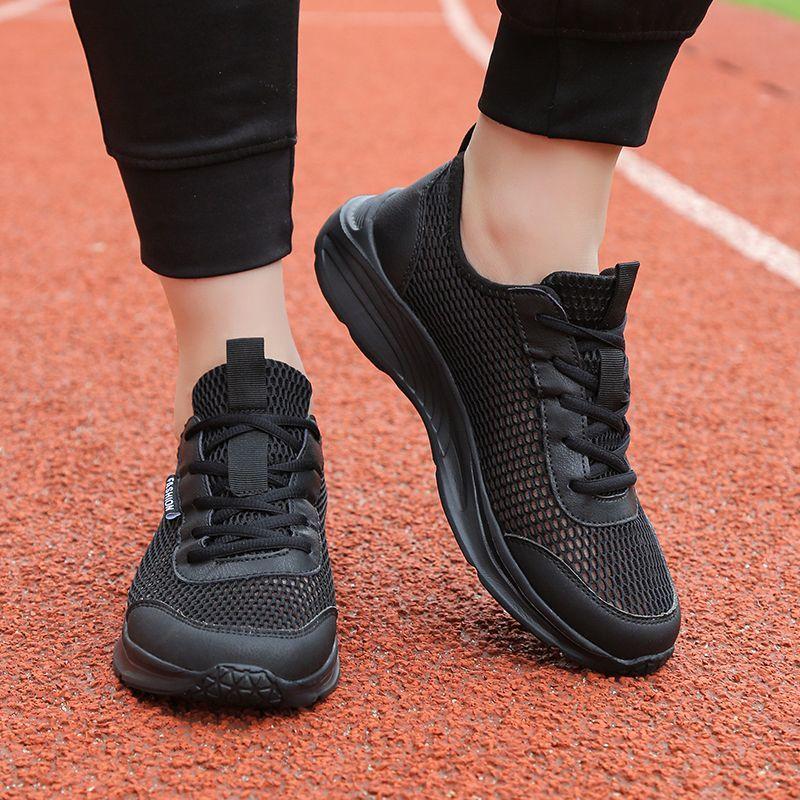 Breathable Running Sports Shoes for Men Hollow Mesh Upper Man Casual Sneaker Simple Trend 2025 Outdoor Jogging Shoe in Promotion