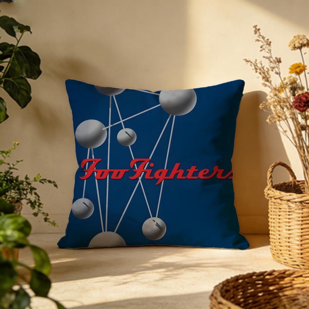 Fashion FFoo Fightersing Cushion Cover Versatile DoubleSided Pillow Case Fit for Sofa Bed Car Daily Decor