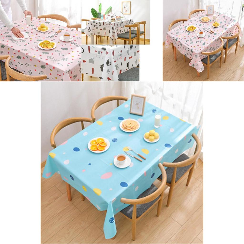 Waterproof Peva Tablecloth With Adorable Cartoon Design Perfect For Home Dining Decor