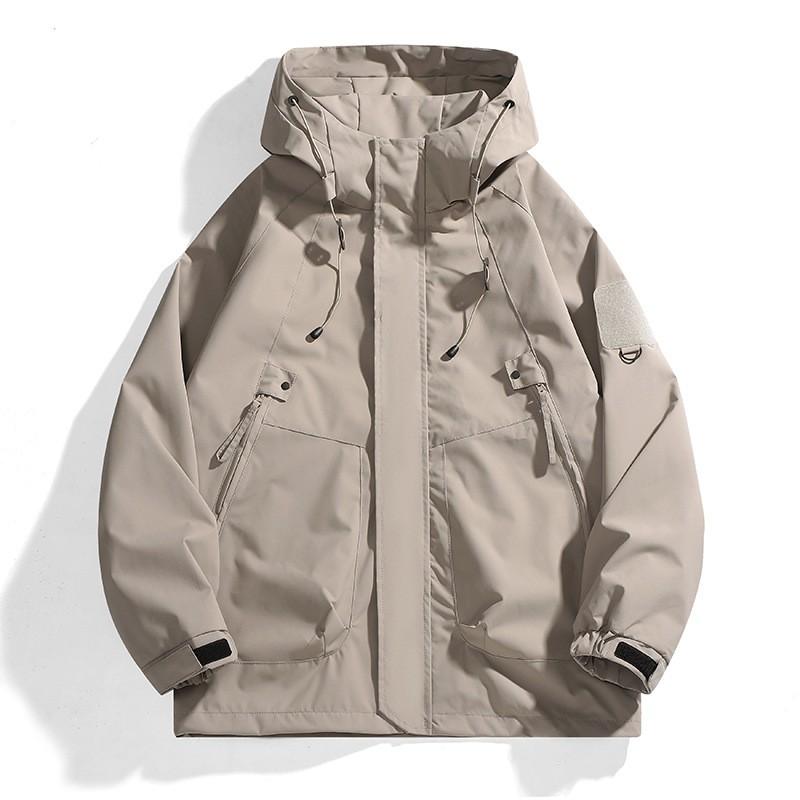 Men Women Lightweight Windproof Rain Jacket Hooded Outdoor Trail Running Hiking Fall Casual Workwear