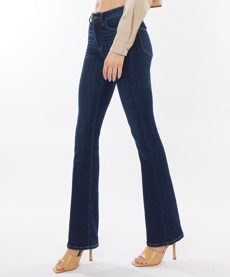 KANCAN High-Waisted Bootcut Jeans Acacia