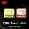 Super Reflective Baby & Pregnant Woman Warning Sticker for Car Interior