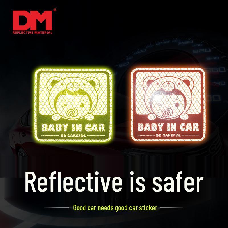 Super Reflective Baby & Pregnant Woman Warning Sticker for Car Interior