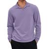 Men's Casual Retro Small V-neck Long-sleeved Top