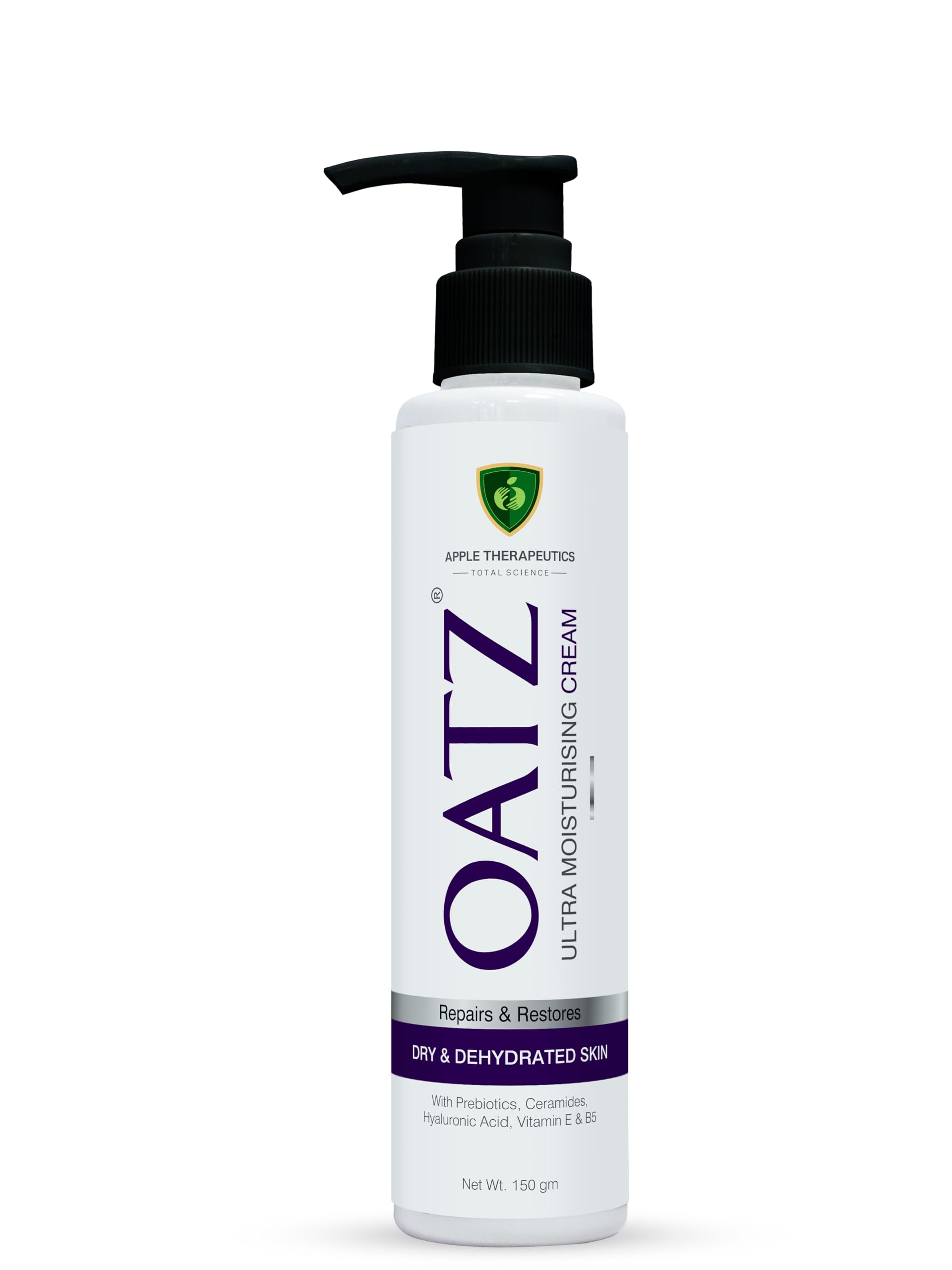 Oatz Ultra Moisturizing Cream 150ml | 2.4% Prebiotic Oats, D-Panthenol & Ceramide Lipid | Barrier Repair Moisturizer With Hyaluronic Acid | For Ver