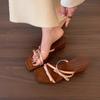 Retro evening wind slope heel slippers women's summer wear silver high heel cool slippers with skirt beach sandals Roman women's shoes