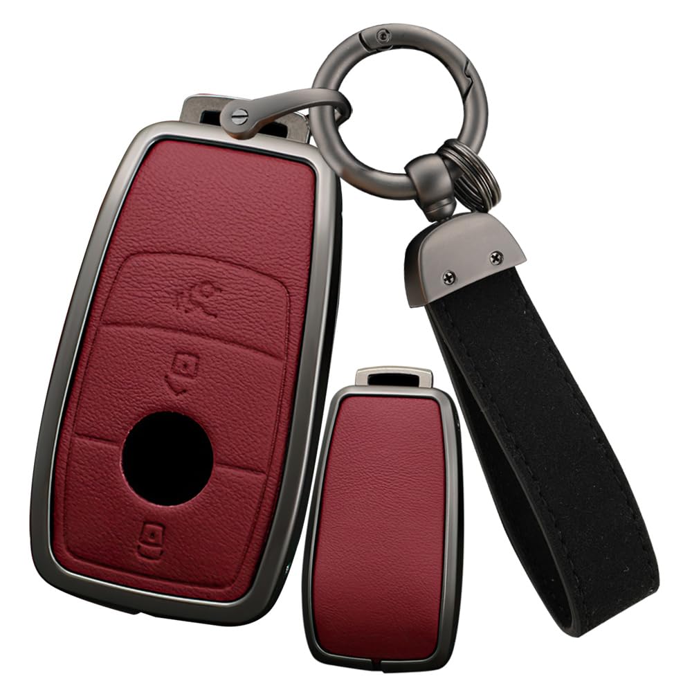 [ontto] Mercedes Benz Exclusive Smart Key Case, Key Holder, Alloy + Leather, Key Cover,