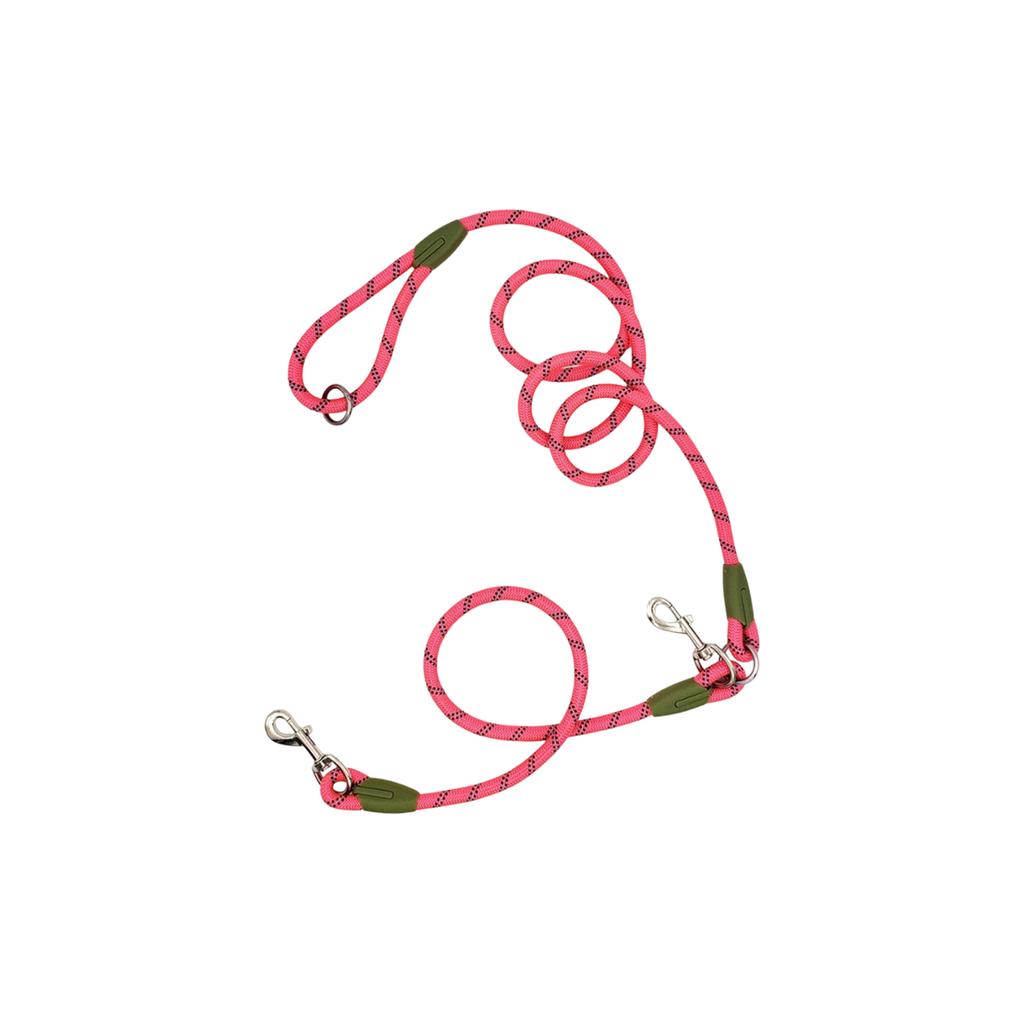 Reflektierende Nylon Hundeleine mit Umhängegurt-Design, Robuste runde Seil Haustier-Trainingsleine mit, Freihändige Leine für kleine