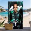 Asciugamano da Spiaggia Stampa Lewis Hamilton Morbido Portatile Asciugatura Rapida?Asciugamano Asciutto Per Piscina Vacanza Estiva Sport all'Aperto