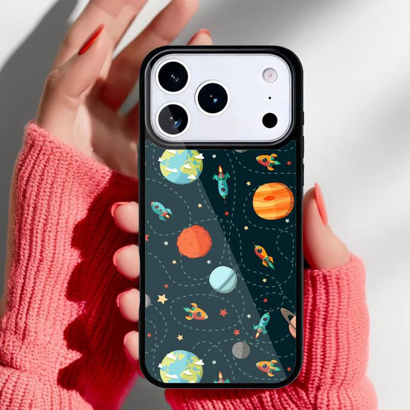 Solar System Planet Constellations Soft Phone Case for iPhone 17 Air 16e 15 14 13 Pro Max Back Cover for 12 11 Pro Coque