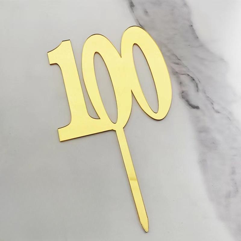 Nummer 18 21 30 40 50 60 100 Acryl Dekorativer Stecker Hochzeitstag Geburtstagstorte Plakette