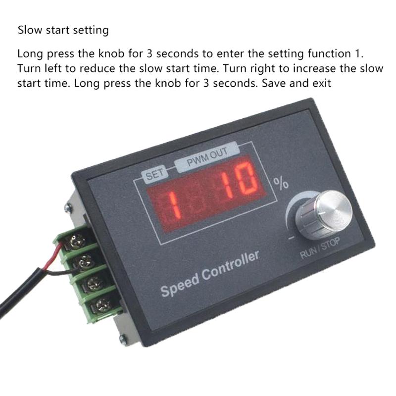 Gleichstrom 6-60V PWM Motor Drehzahlregler Mit Encoder-Drehknopf Steuerung Einstellbare Frequenz Für Motorsteuerungen