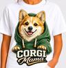 Corgi Mama T-Shirt Women's Cute Pembroke Welsh Corgi Dog Lover Mom Gift Tee