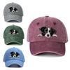 Cap | For Men And Women Peeking Border Collie - Cute Dog Lover Gift Idea, Lightweight, Mixed Colors, Outdoor Use Sportss 1Pc Adjustable Baseball