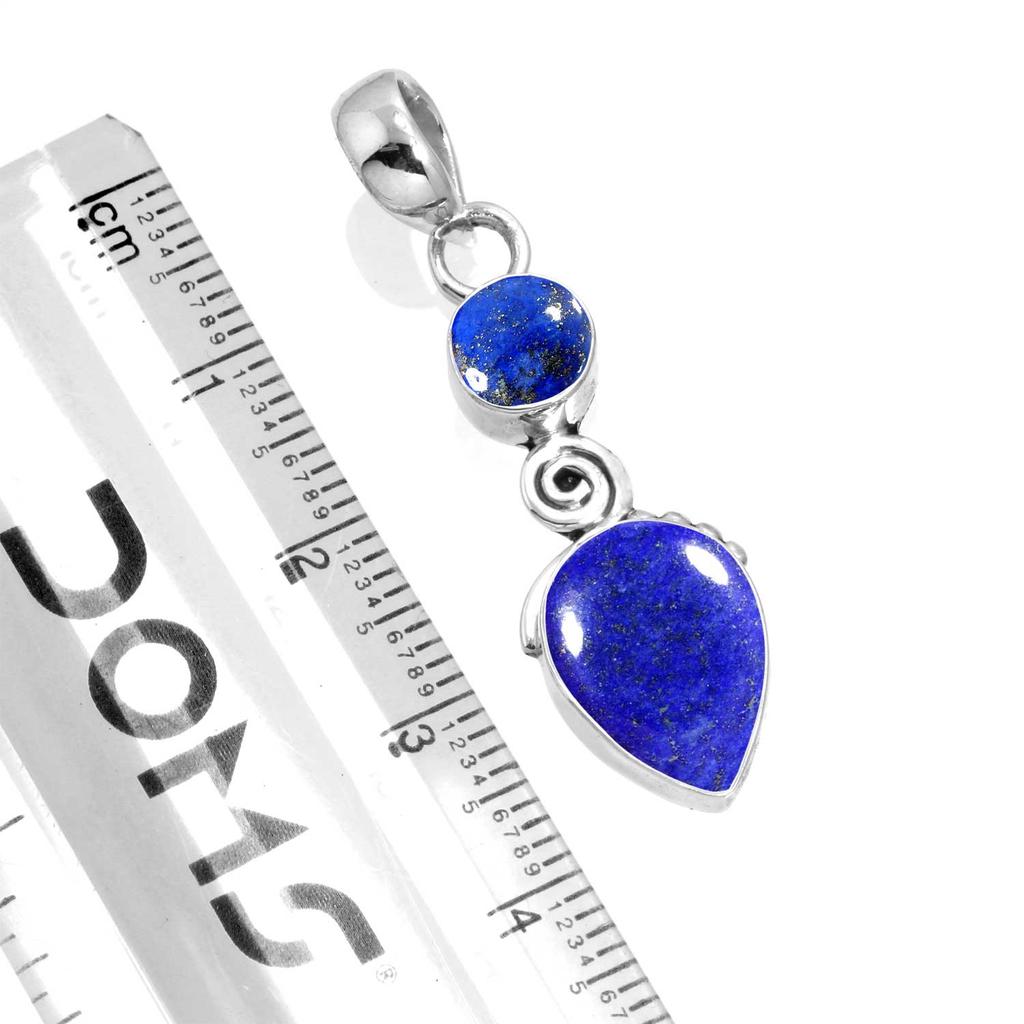 925 Sterling Silver Pendant Women Gemstone Handmade Jewelry New Year Gift Blue Green Purple Copper Turquoise Pearl Lapis Mother Of Pearl Boho