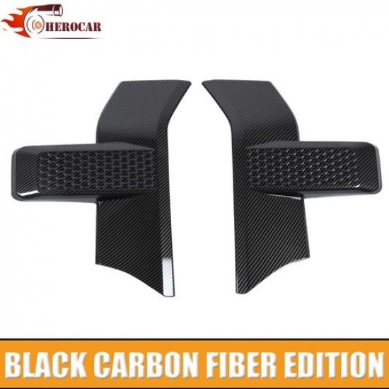 2x Car Front Bumper Headlight Grille Cover Trim for Ford F150 2015+ Carbon Fiber