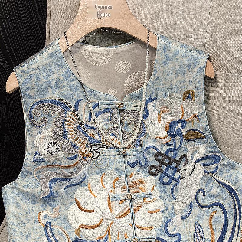 Sibaishe Women's New Chinese Style Layered Vest