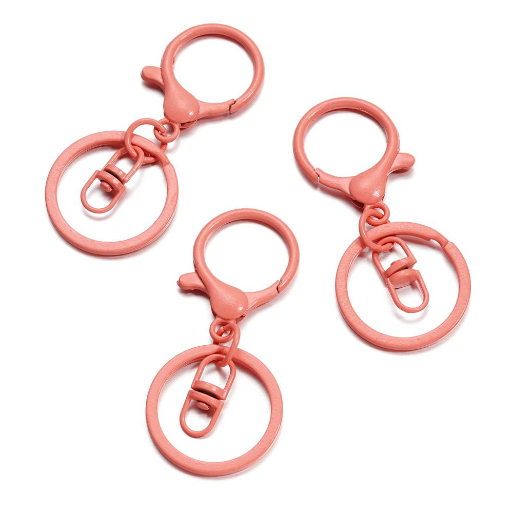 5 Stück/Los 30mm Schlüsselring Lang 70mm Beliebt Bunt Metall Hummerverschluss Schlüsselhaken Kette Schmuckherstellung für Schlüsselanhänger Zubehör