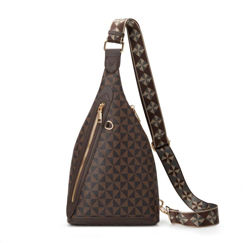 Chest Bag Printed Knitted Casual Crossbody Bag for Men and Women In Summer Large Capacity Outdoor Travel Chest Bag