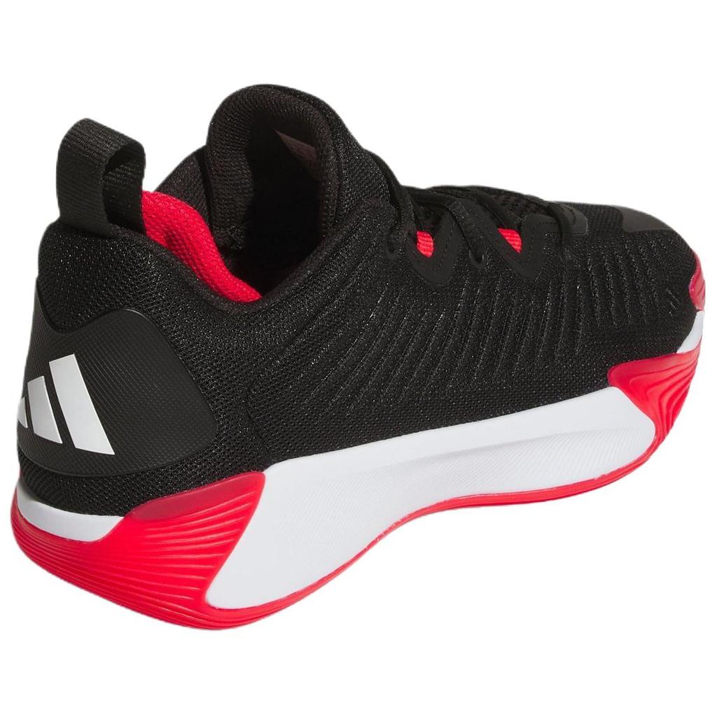 adidas INITIATION Cushioning, Slip Resistant, Abrasion Resistant, Rebound Low Top Basketball Shoes Men's Black Red Sneakers JS0464