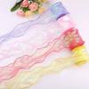 40MM 10 Yards Fishtail Yarn Bead Ribbon Gradient/Pleats/Magic/Gold Edge Reflective Iridescent Wavy Edge Ribbon Gifts Packaging