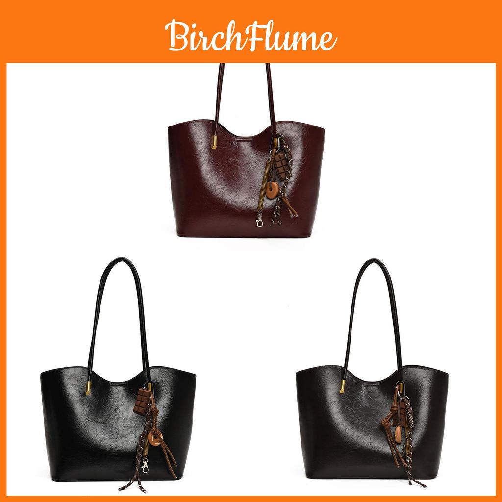Pu Tote Bag For Women Large Capacity Casual Handbag With Zipper Closure For Daily Use