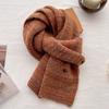 Blue Soft Waxy Wool Knitted Scarf Men's and Women's Autumn and Winter Warm Wool Scarf Cold Protection Cervical Spine