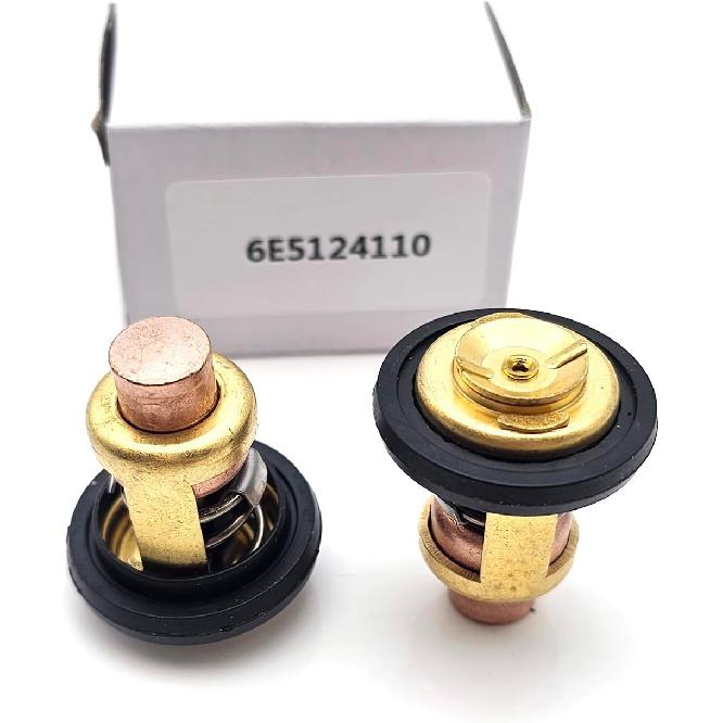 

2 шт. Термостат 6E5-12411-00 6E5124110 Подходит для Yamaha 2-тактный 3-250 л.с. 40 50 60 70 90 115 130 150 200 225 2-тактный