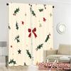 2pcs,Curtains Christmas Berry Twig Star (2) Chic Contemporary Curtains Versatile 100% Polyester Curtains Decorations Suitable