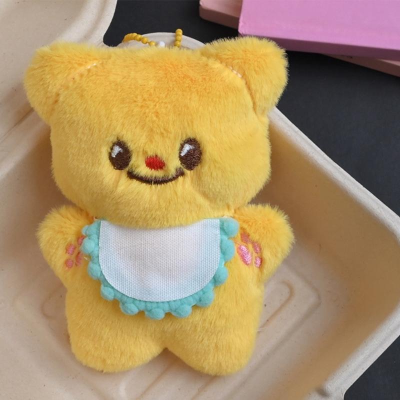 Cute Cats/Rabbit/Bear Keychain Plush Keychain Accessories for Backpacks,Bags,Purse,Phone,Car Keyring New Year Gifts