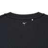 Mizuno New Model NaviDry Short Sleeve Size L T-Shirt, U-Neck, Moisture-Wicking, Quick-Drying, Underwear, 32MAC196, Black/White,