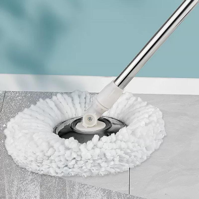 Spin Mop Rotating Floor Mop Stainless Steel Handle Microfiber Mop Head Cleaning Mop For Home Kitchen Bathroom Floor Cleaning