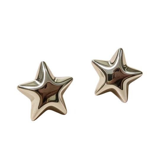 1 Pair Women Alloy Studs Hypoallergenic Star Ear Minimalist