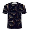 2025 Summer New Digital Printing Plaid Series Men's Fashion Casual T-shirt Crew Neck Short Sleeves Trendy Wear