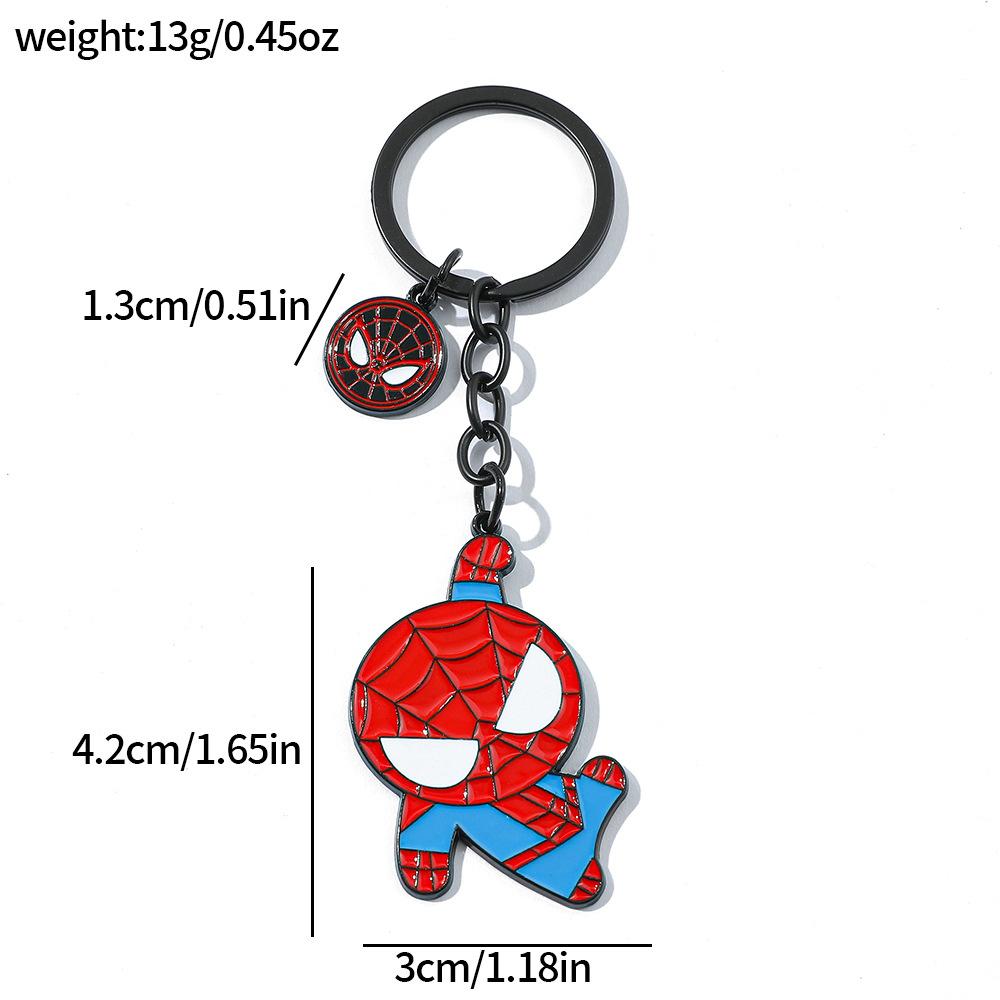 Superhero Film and Television Spider-Man Peripheral Cute Bag Keychain Cartoon Keychain Europe and America